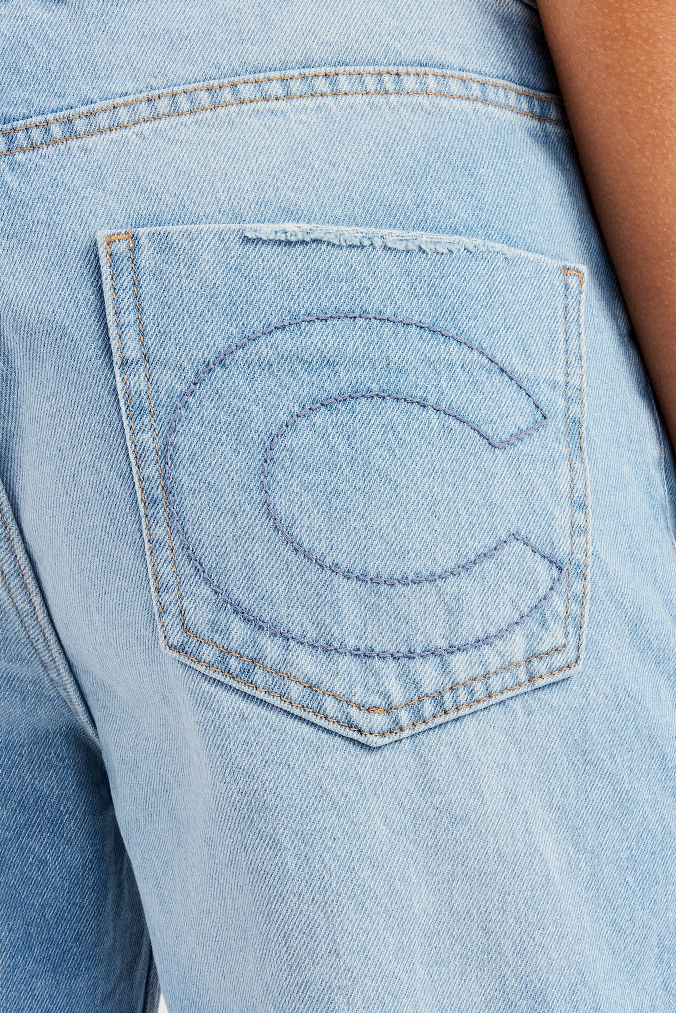 Ladies Straight Leg Jeans - Light Blue